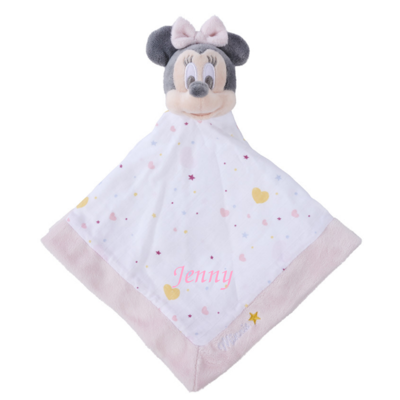  minnie mouse comforter muslin pink heart 40 cm 